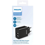 Philips DLP2610 tīkla lādētājs | 2 X USB | melns