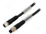 Cable: for sensors/automation | M8 | PIN: 6 | 3m | 30VDC | 30VAC | 1.5A