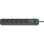 Brennenstuhl Eco-Line 6-way power strip (anthracite, 1.5 meters, 13,500A surge protection)