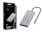Conceptronic DONN34G 10-in-1 USB 3.2 Gen 2 MST Docking Station, 4K60Hz HDMI, 8K30Hz DisplayPort, GbE, USB-C 10Gbps x 3, USB-A 480Mbps x 2, Audio, 100W USB PD