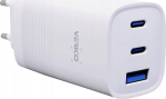 Verico laadija MOJO GaN 65W PD, 3-port (USB-A ja USB-C) WH jaem&uuml;&uuml;k