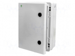 Enclosure: wall mounting | X: 252mm | Y: 352mm | Z: 162mm | ABS | grey