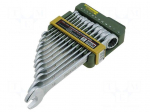 Key set | combination spanner | Chrom-vanadium steel | Pcs: 12
