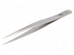 Tweezers | 110mm | Blades: narrow | Blade tip shape: sharp