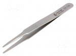 Tweezers | 120mm | for precision works | Blades: straight,narrowed