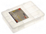 Container: compartment box | 180x149x40mm | white | polypropylene