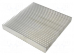 Heatsink: moulded | grilled | natural | L: 200mm | W: 200mm | H: 25mm