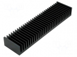 Heatsink: extruded | grilled | black | L: 75mm | W: 300mm | H: 40mm