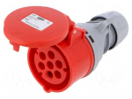 Connector: AC supply 3-phase | plug | female | 16A | 400VAC | IP44,IP54