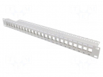 Patch panel | Keystone | Colour: grey | Number of ports: 24