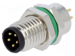 Connector: M8 | male | PIN: 5 | straight | for panel mounting | socket
