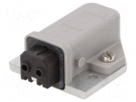 Connector: rectangular | ST | socket | female | PIN: 2 | tinned | IP54 | 16A