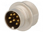 Connector: M16 | socket | male | soldering | PIN: 8 | 5A | 60V | IP68