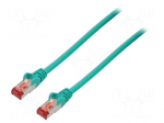 Patch cord | S/FTP | 6 | stranded | Cu | LSZH | green | 10m | halogen free