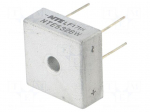 Single-phase bridge rectifier | Urmax: 1kV | If: 25A | Ifsm: 400A | THT