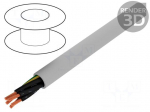 Wire | JZ-500 | 5G4mm2 | unshielded | 300/500V | PVC | Cu | stranded | grey