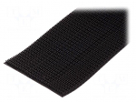 Tape: velcro | W: 50mm | L: 1m | Thk: 5.7mm | acrylic | black | -29&divide;93&deg;C