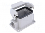 Enclosure: for Han connectors | Han | size 6B | with latch | PG16