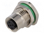 Socket | M12 | PIN: 5 | female | B code-Profibus | THT | IP67 | 60V | 4A