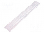 LED lens | rectangular | transparent | H: 9.5mm