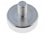 Magnet: permanent | neodymium | H: 6mm | 140N | &Oslash;: 20mm | Ext.thread: M6