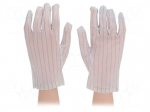 Protective gloves | ESD | XL | 10set | polyester,conductive fibers