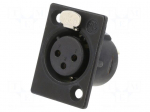 Connector: XLR | socket | female | PIN: 3 | straight | with push button