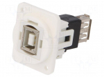 Adapter | USB A socket,USB B socket | FT | USB 2.0 | plastic | 19x24mm