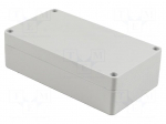 Enclosure: multipurpose | X: 90mm | Y: 160mm | Z: 45mm | 1554 | grey | IP68