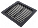 Filter | Cutout: 177x177mm | D: 34mm | IP55 | Mounting: push-in | black
