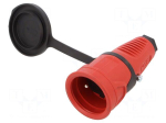 Connector: AC supply | female | power supply | socket | 2P+PE | 250VAC
