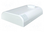Enclosure: wall mounting | X: 80mm | Y: 120mm | Z: 25mm | ABS | white
