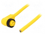 Cable: for sensors/automation | 7/8&rdquo; | PIN: 5 | angled | 3m | plug | 7.3A