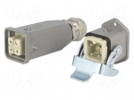 Connector: HDC | male + female | 10A | 400V | Han Kit | PIN: 4 | 3+PE | M20
