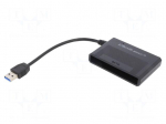 USB to SATA adapter | SATA plug,USB A plug | 0.13m | PnP | black