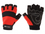 Protective gloves | Size: 11 | black-red | microfiber,plastic