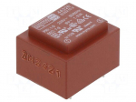 Transformer: encapsulated | 1.5VA | 230VAC | 6V | 250mA | PCB
