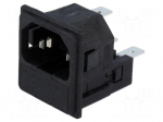 Connector: AC supply | socket | male | 10A | 250VAC | C14 (E) | IEC 60320
