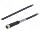 Cable: for sensors/automation | M8 | PIN: 4 | straight | 5m | plug | 30VDC
