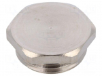 Protection cap | male | metal | Thread: M20 | Spanner: 22mm | with seal