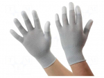 Protective gloves | Size: M | ESD | grey (bright)