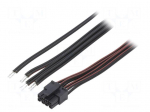 Cable | female | PIN: 8 | 0.6m | 4A | Insulation: PVC | black-red | TLYp