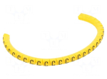 Marker: cable | Marking: C | 1.3&divide;3mm | PVC | yellow | leaded | PA-02 | L: 3mm
