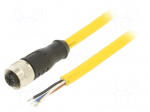 Cable: for sensors/automation | M12 | PIN: 5 | straight | plug | 250VDC