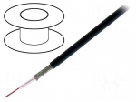 Wire: coaxial | RG174 | 1x26AWG | stranded | CCS | PVC | black | 305m