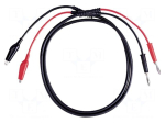 Test lead: kit | Len: 1.2m | banana plug 4mm x2,crocodile clip x2