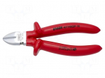Pliers | side,cutting,insulated | carbon steel | 160mm | 461/1VDEDP