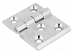 Hinge | Width: 63mm | zinc and aluminium alloy | chromium plated