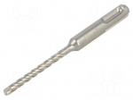 Drill bit | for concrete | &Oslash;: 5mm | L: 115mm | SDS-Plus&reg;