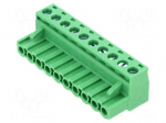 Connector: pluggable terminal block | plug | female | 12A | 300V | 1x10